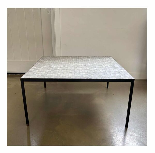 Table basse carrée en mosaïque, design Floris H. Fiedeldij pour Artimeta, Pays-Bas, années 1950