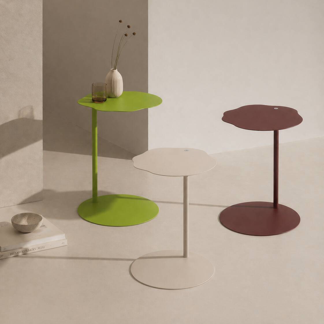 Modular hand-oxidized metal coffee & side table mod. SP-2X