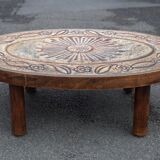 Coffee table lava stone