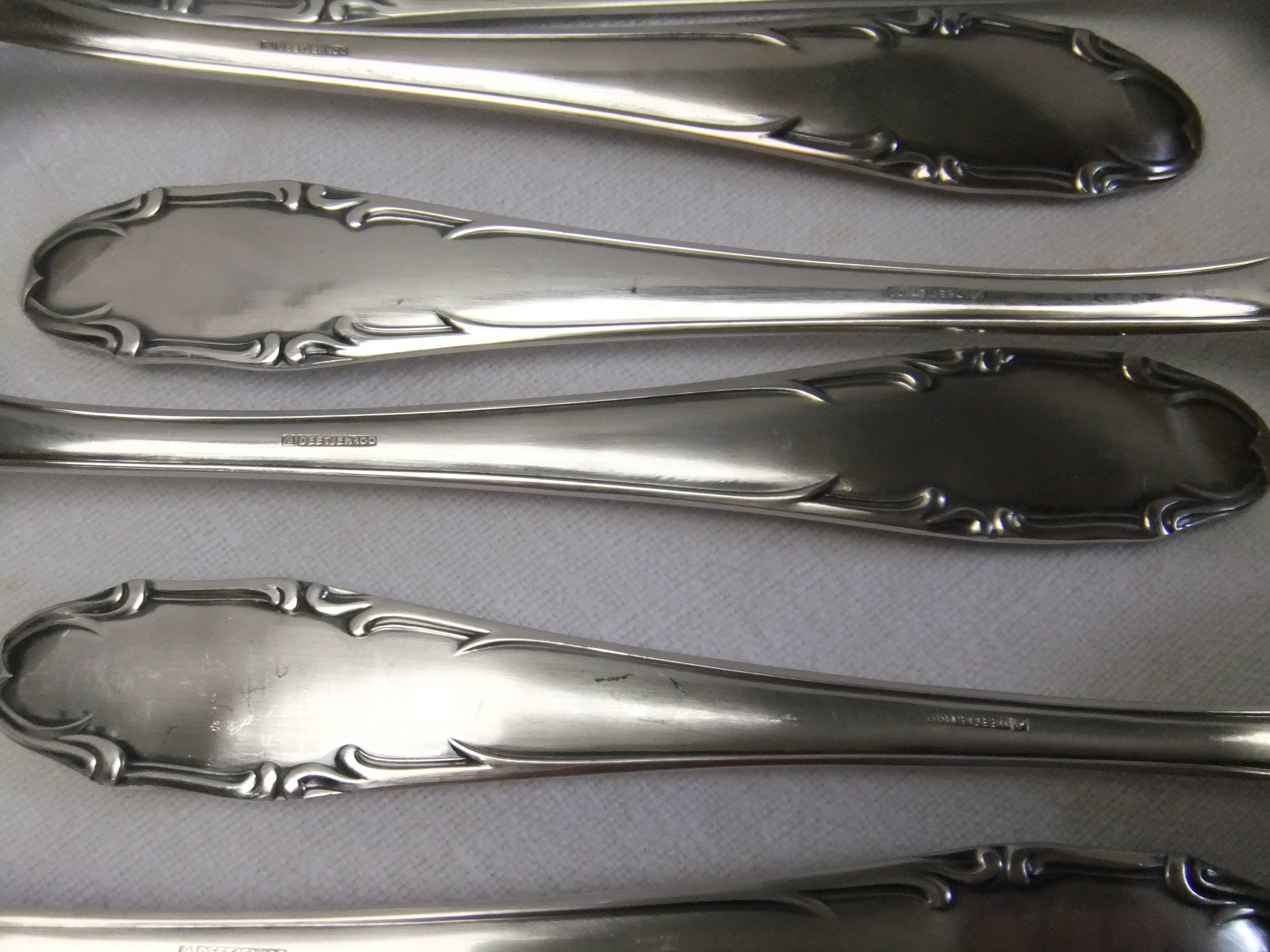 Deetjen silver plated soup spoons filet cutlery service goldsmithing