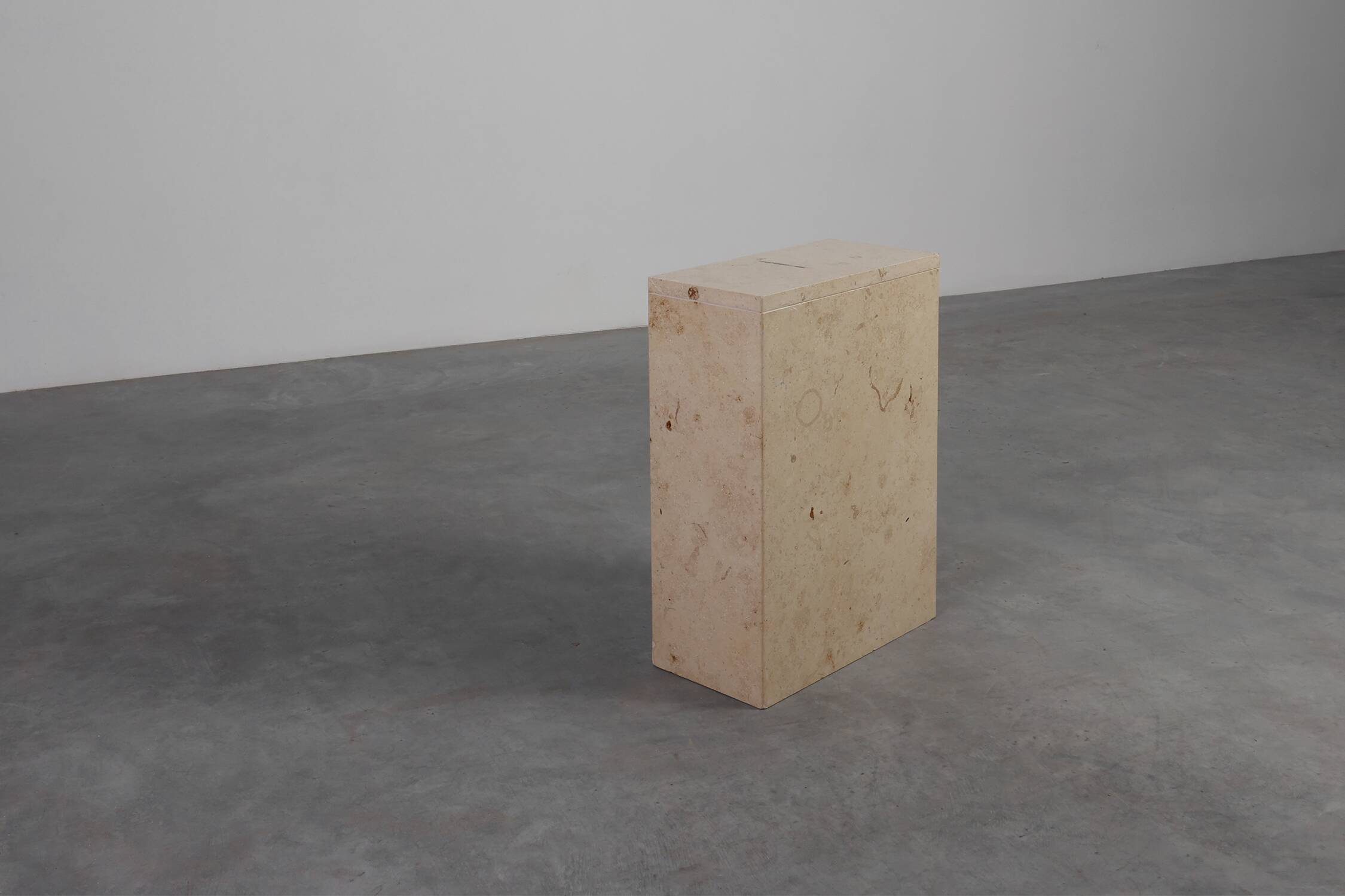 Mid-Century Italian Travertine Console, 1980s