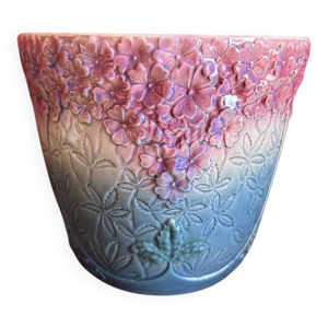 Cache-pot floral en céramique
