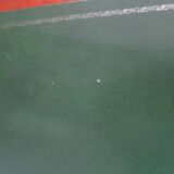 Minister's desk style L. Philippe – 2 drawers – cherry wood – faux leather desk mat