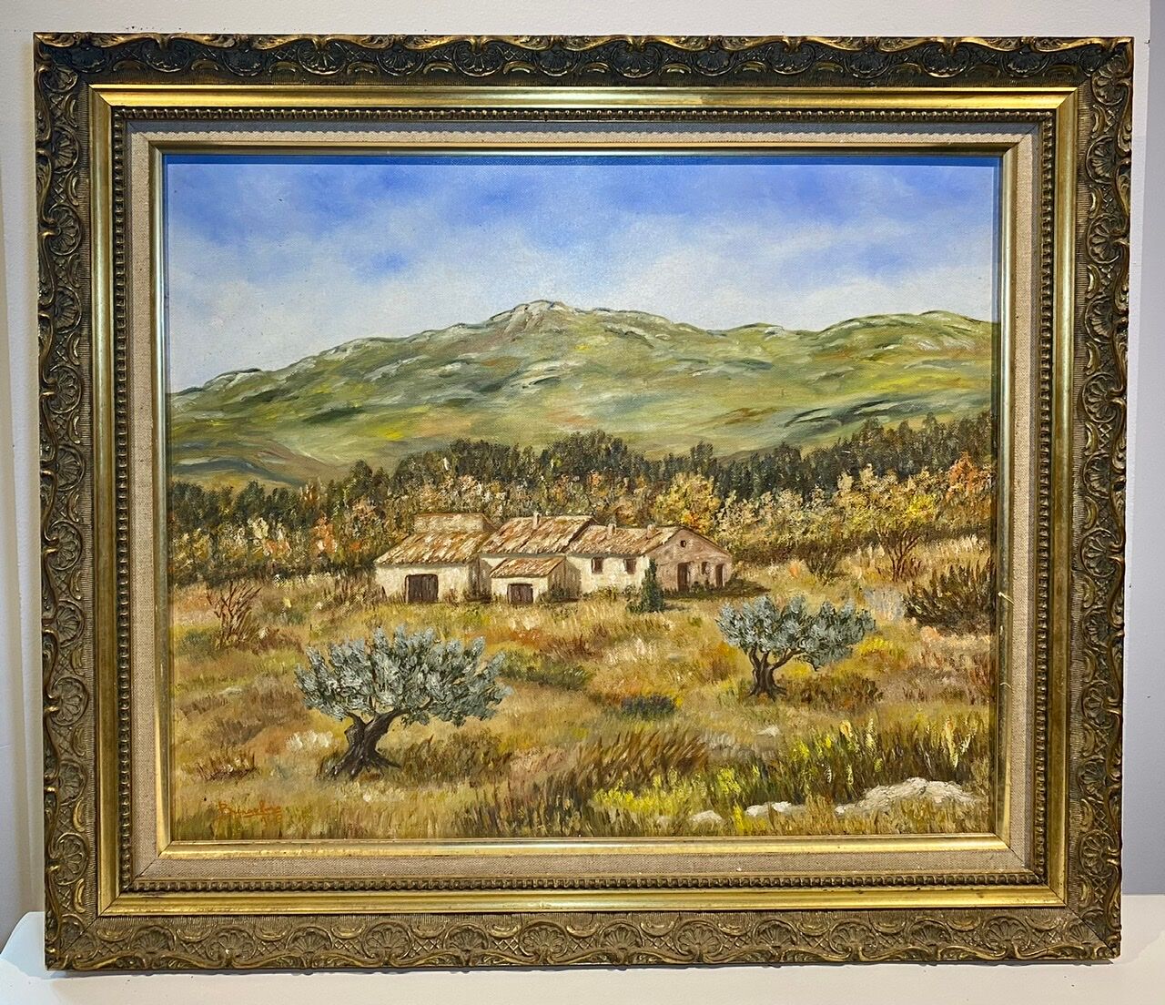 Old painting, Provencal landscape, signed, 60s/70s