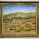 Old painting, Provencal landscape, signed, 60s/70s