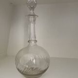 Cut crystal round carafe antique