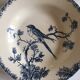 Gien's hollow earthenware plates 19th Provençal bird décor