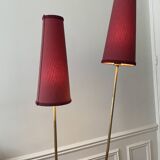 Lampe double chapeau en laiton