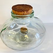 Bonbonnes vintage en verre soufflé et liège