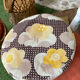 Very beautiful vintage rattan set: 4 armchairs and a table (75/57cm).