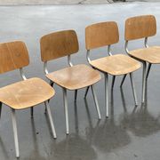 Set of 4 first edition Revolt chairs, Friso Kramer for Ahrend de Cirkel