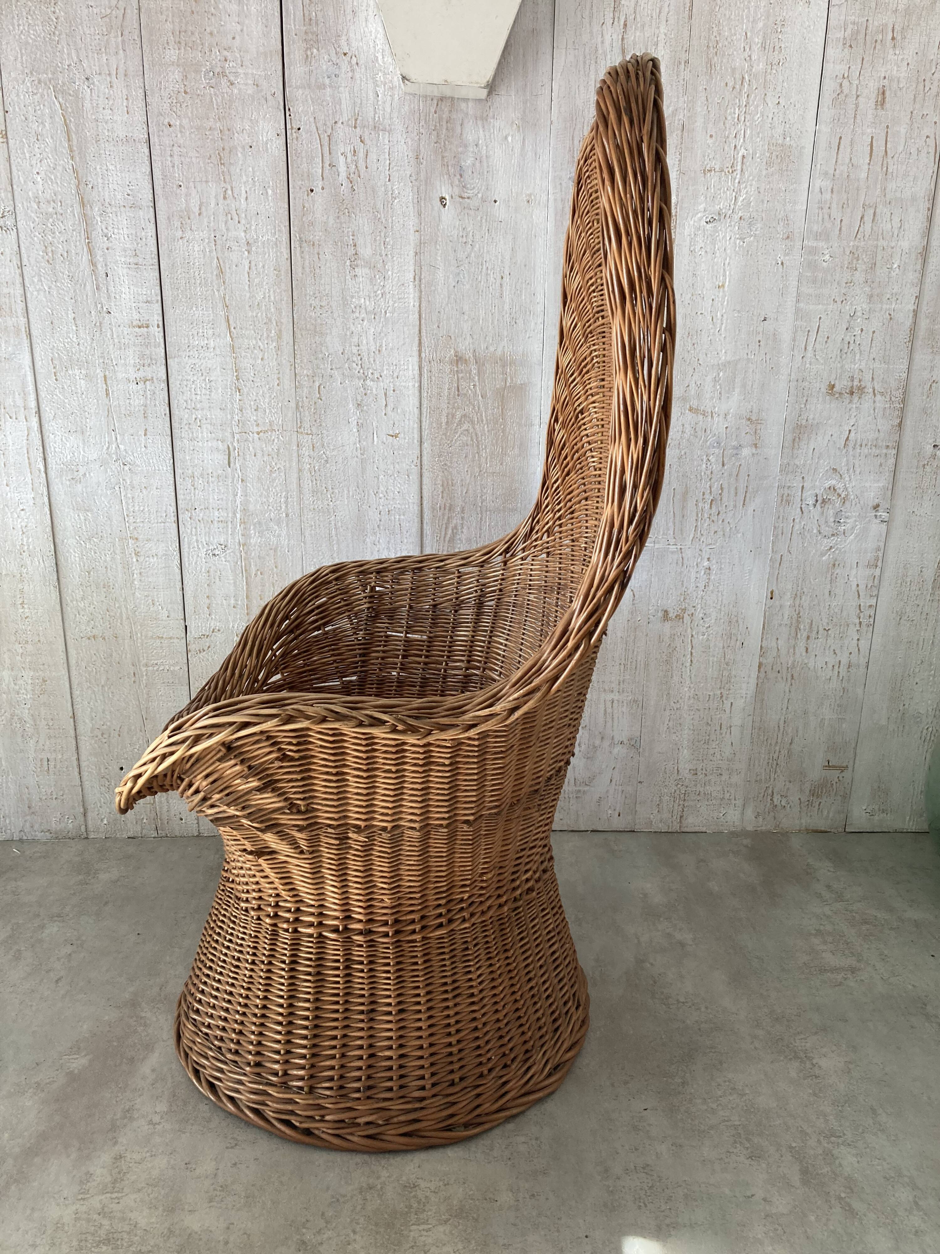 Vintage wicker armchair