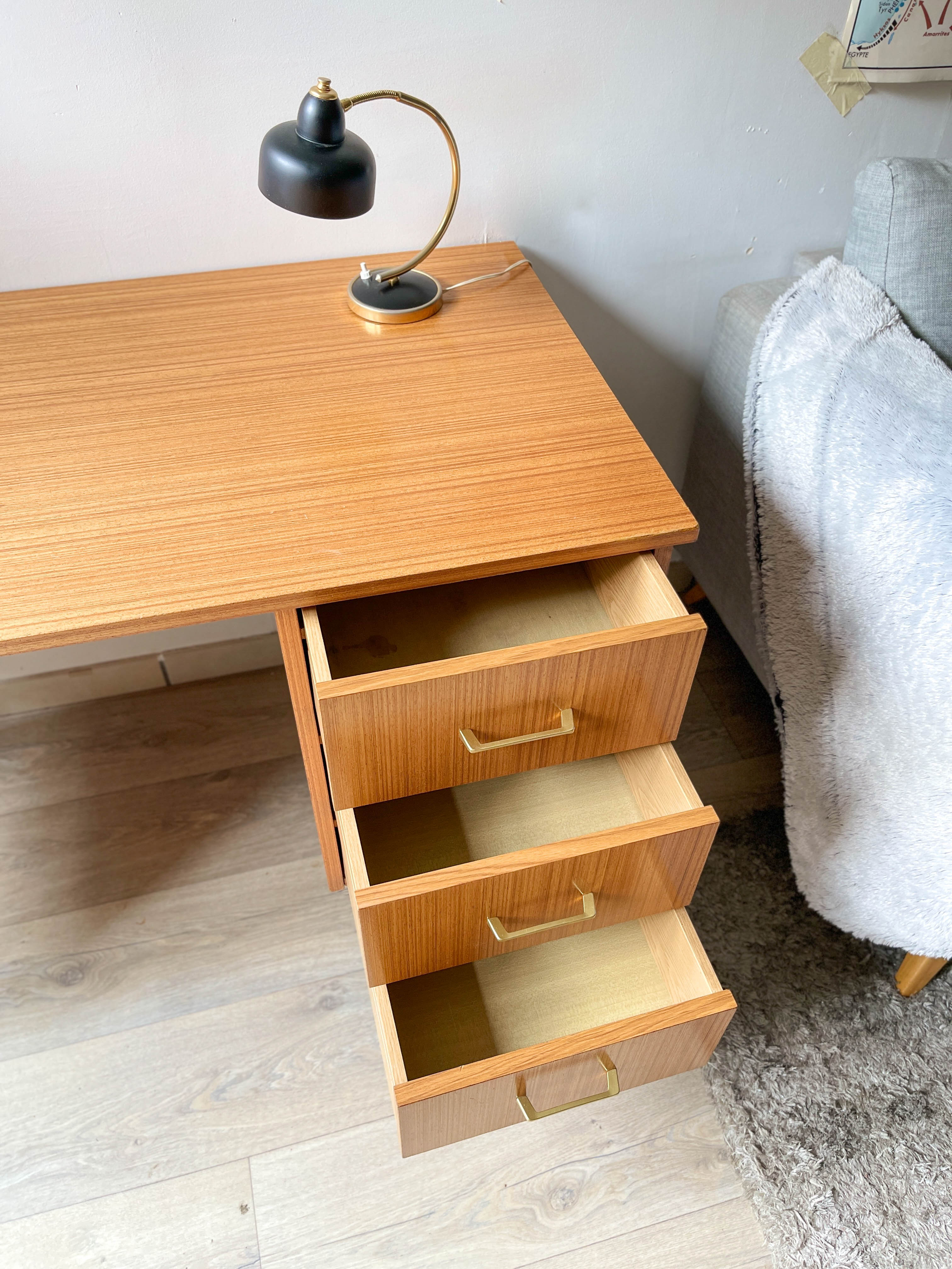Vintage Scandinavian style desk 1970