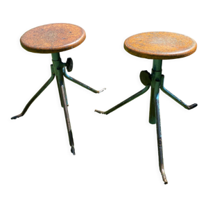 deux tabourets d’atelier