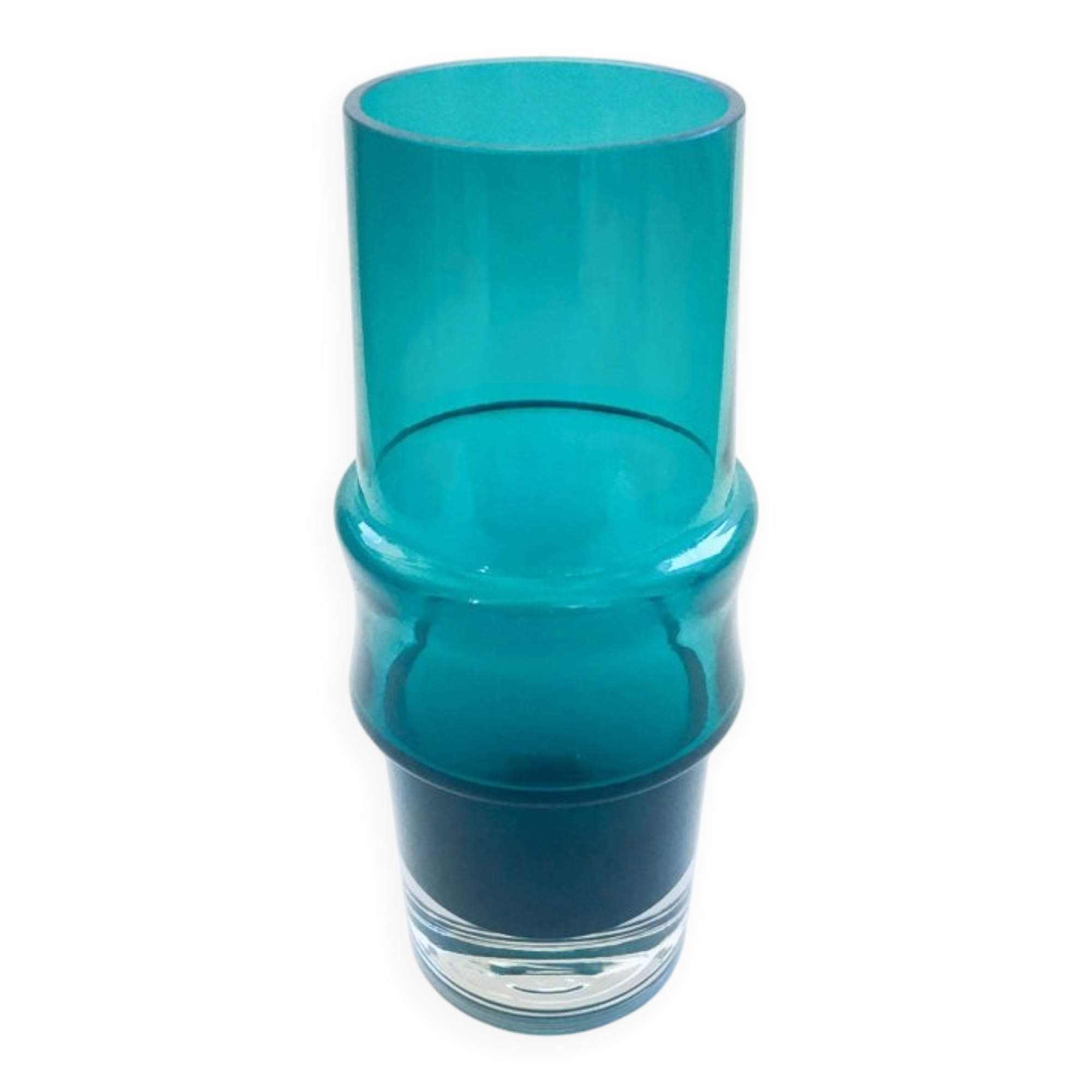 Extra Large Mid-Century Scandinavian Green Glass Vase by Tamara Aladin for Riihimaki, 1960s