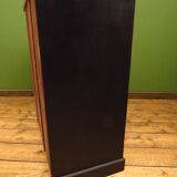 Substantial antique painted black chest of drawers