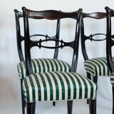 Mid-Century set of six dining chairs attributed to Paolo Buffa. Italy 1950s