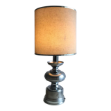 Matte metal and chrome lamp from the 1970s