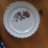 Plat Medicis motif rose et assiettes a dessert