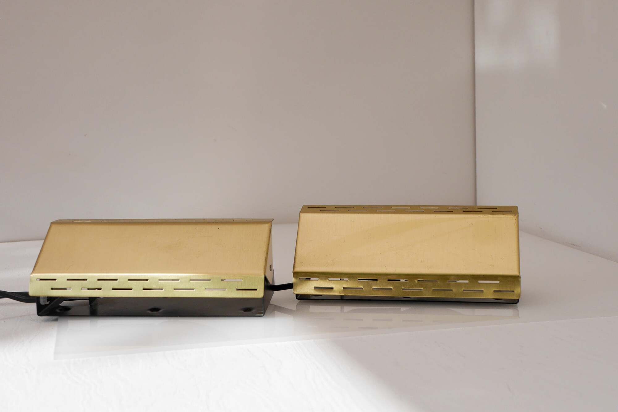 Vintage Brass Wall Sconces Örsjö, Mid-Century Modern Style, circa 1965