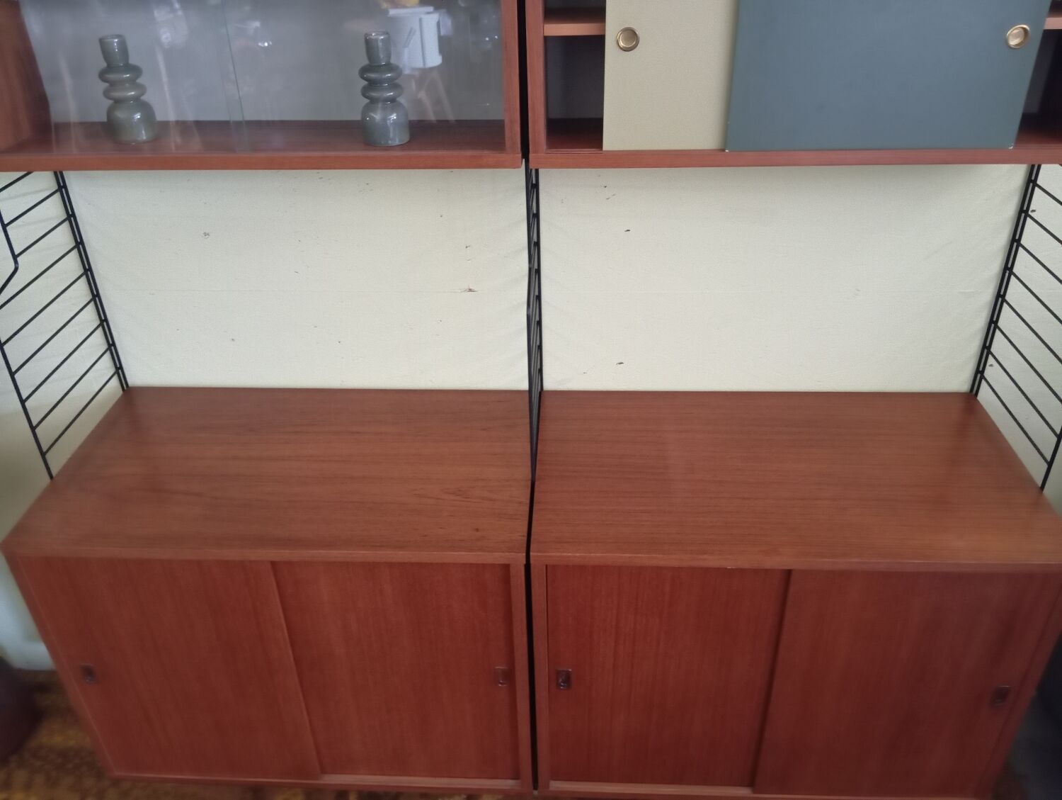 Scandinavian teak String shelf unit
