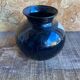 Vintage Black Inlaid Glass Vase International Design LA GALLERIA