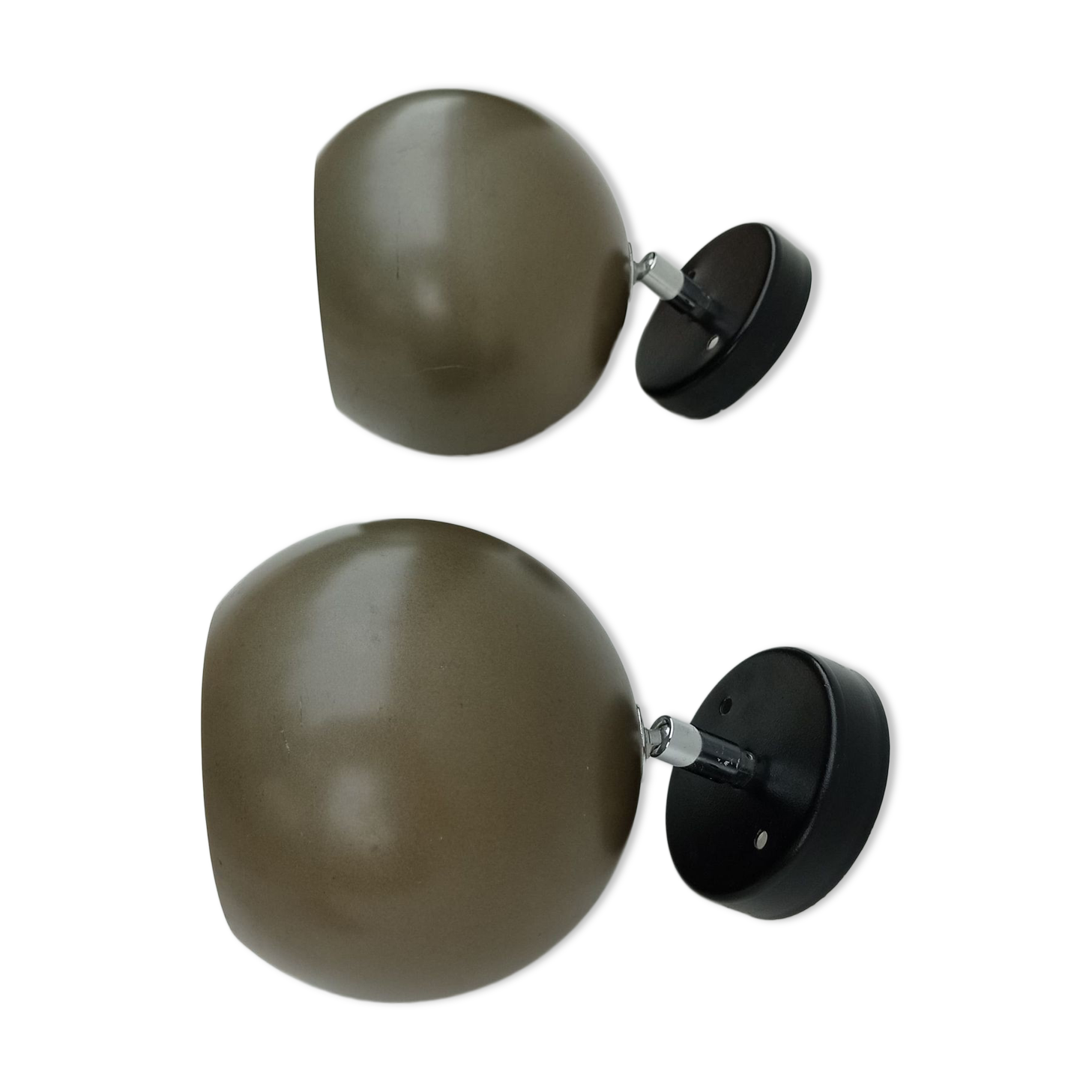 Space Age round wall lamps from the 70's