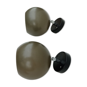 Space Age round wall lamps from the 70's