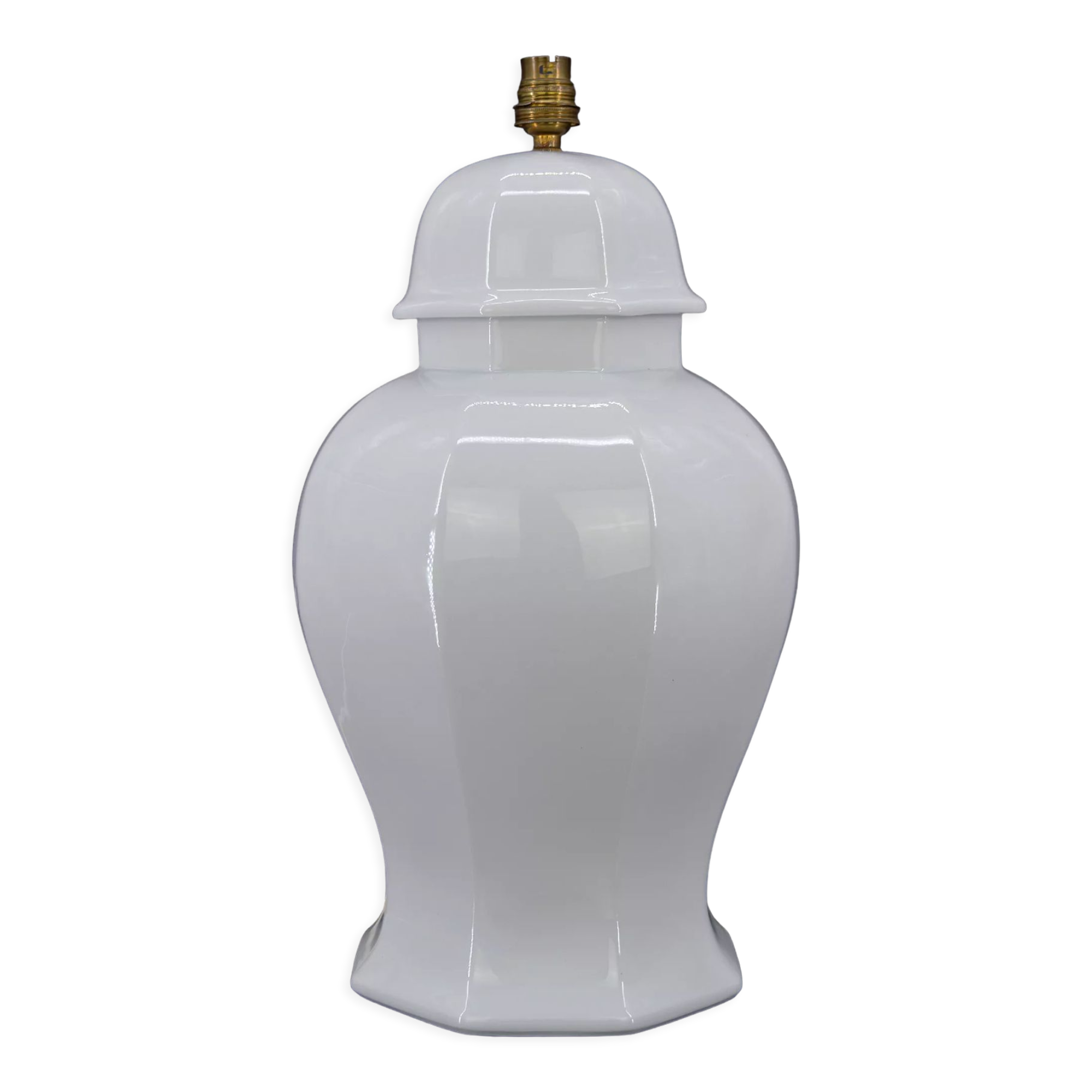 White porcelain lamp by Pillivuyt, Japonisme, France, circa 1970