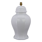 White porcelain lamp by Pillivuyt, Japonisme, France, circa 1970