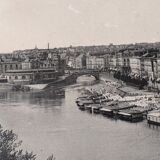 old panoramic poster of Nantes