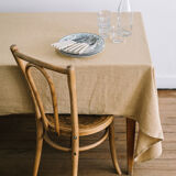 Sand washed linen tablecloth