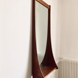 Mirror teak shelf by Pedersen & Hansen 44x117cm