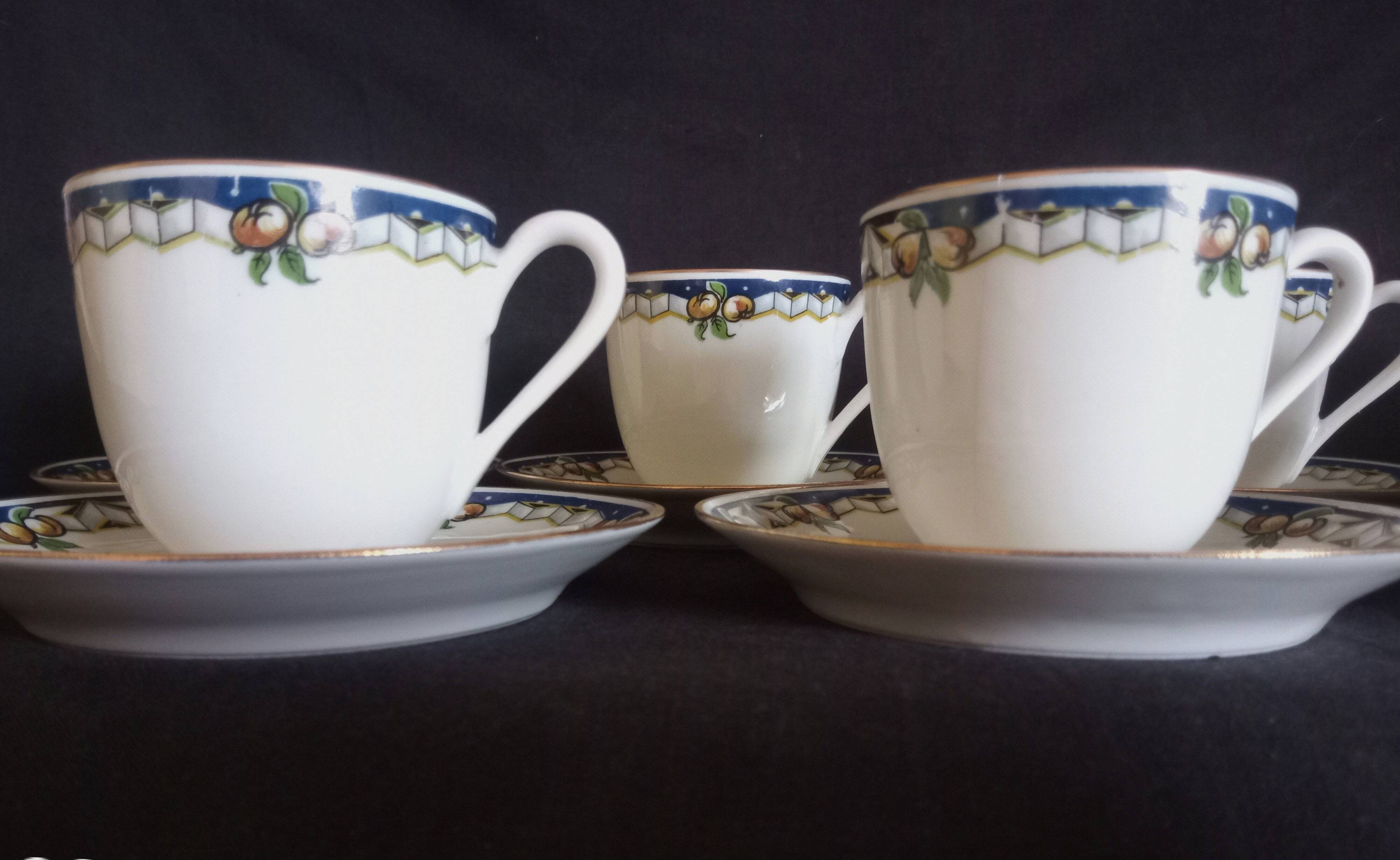 Limoges, Jean Boyer - Art Deco service for 7 people. 1920-1934