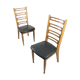 Vintage wooden & brass dining chairs