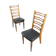 Vintage wooden & brass dining chairs