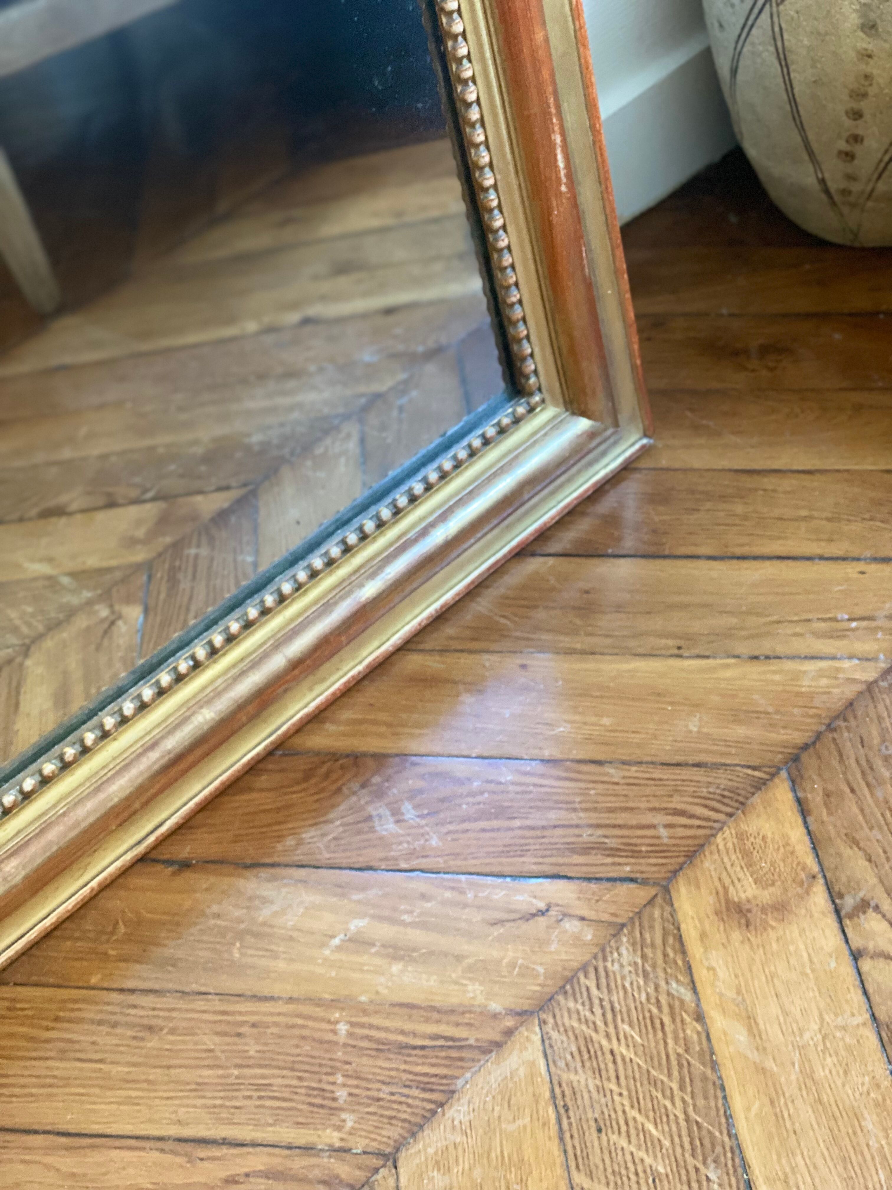 Old mirror louis Philippe golden gold leaf fireplace