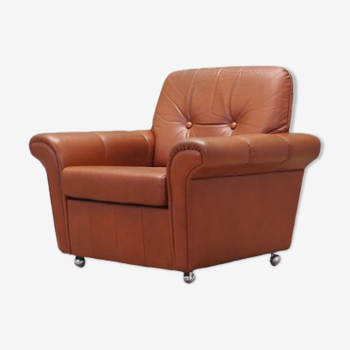 Leather armchair, danish design, 60's, production: denmark