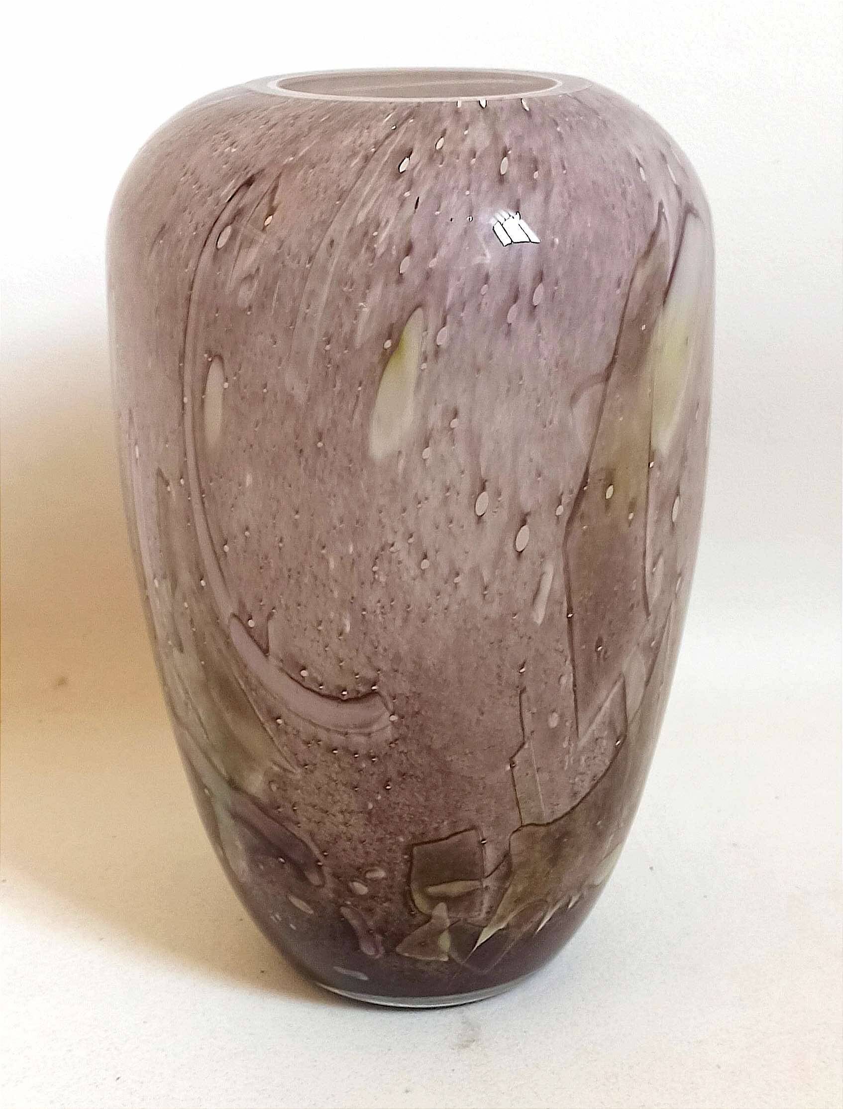 Vase signé La Rochère cristal Hauteur 25,8 cm