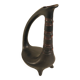 Zoomorphic pitcher vase in black ceramic