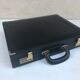 Old travel Gerard Henon leather black briefcase
