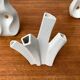 White sculptural vases by Peter Müller for Sgrafo Modern, 1960s, set of 6.