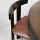 Dining Set by Luigi Vaghi for Former with Six Leather Chairs, Italy 1960's