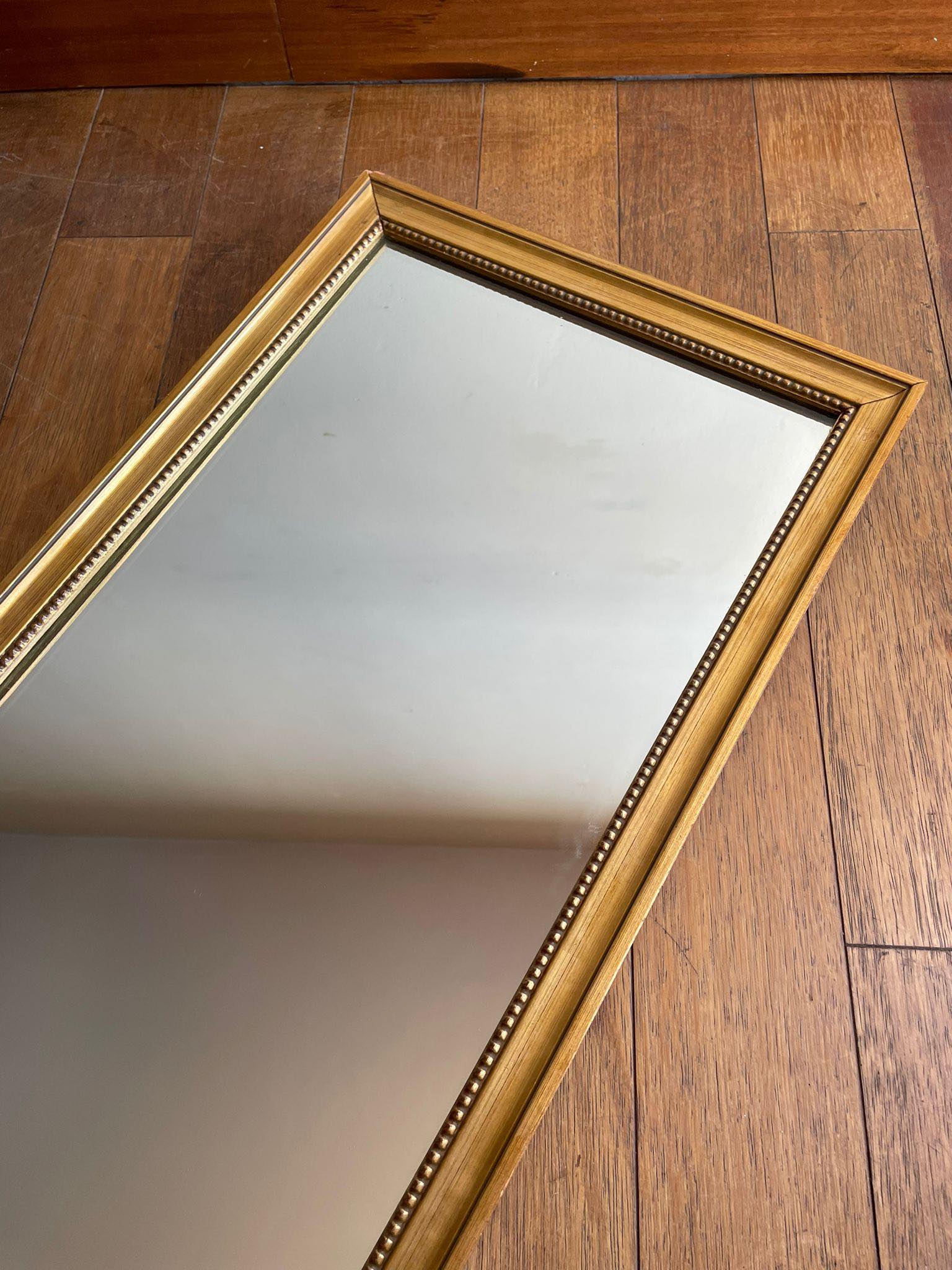 Long mirror golden frame