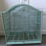 Old wooden and metal birdcage