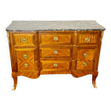 Transition Style Inlaid Chest of Drawers