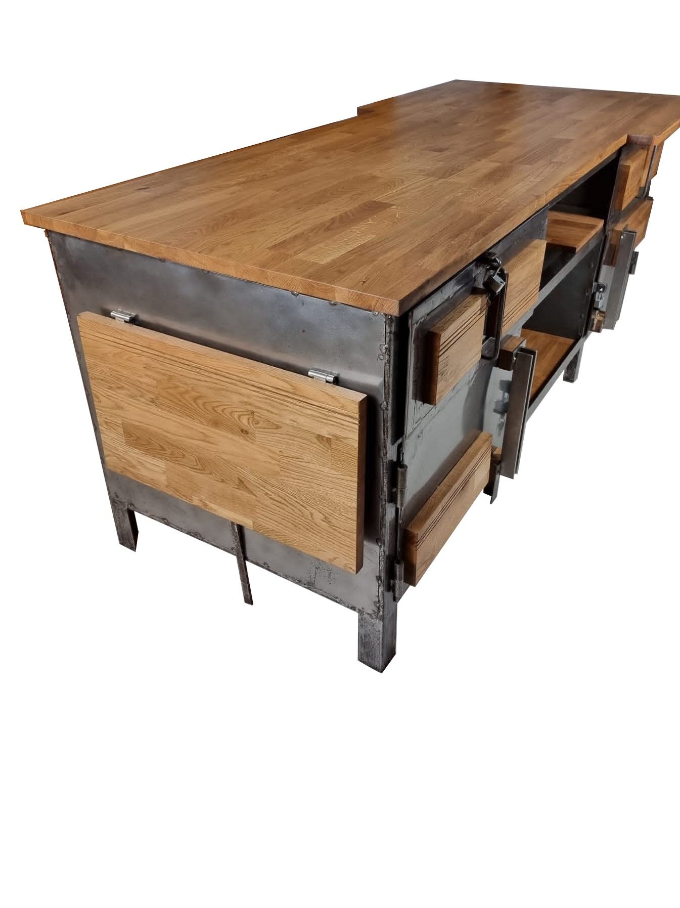 Industrial kitchen island, 1970s