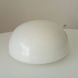 Vintage 60s ceiling light in milky white opaline