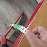 red metal and wood school chair for children