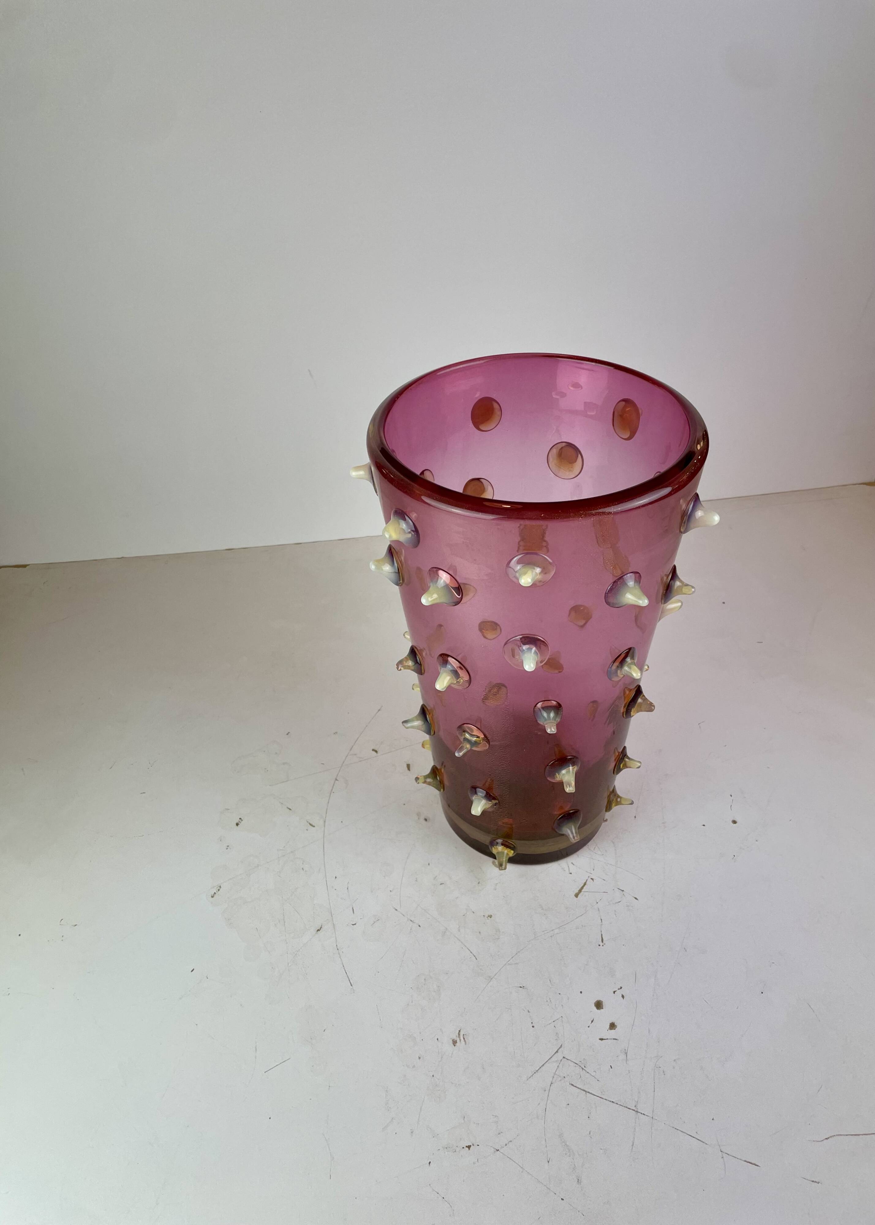 Thorn Spikes Murano Glass Vase by Pino Signoretto, Italy, 1990s